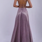Elegant Glitter Spaghetti Strap A-Line Evening Dress DP8148