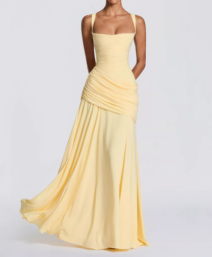 Elegant Sleeveless Ruched A-Line Bridesmaid Dress DP8239