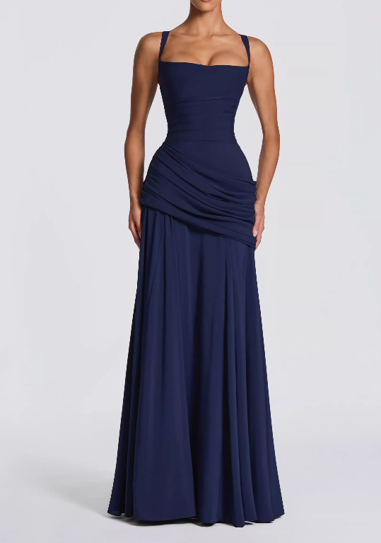 Elegant Sleeveless Ruched A-Line Bridesmaid Dress DP8239