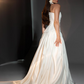 Luxury Beaded Satin Strapless A-Line Wedding Dress DP8393