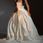 Luxury Beaded Satin Strapless A-Line Wedding Dress DP8393