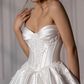 Elegant Satin Lace Applique Bridal Gown Sweetheart Strapless Wedding Dress DP8396