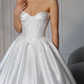 Elegant Satin Lace Applique Bridal Gown Sweetheart Strapless Wedding Dress DP8396