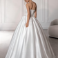 Elegant Satin Lace Applique Bridal Gown Sweetheart Strapless Wedding Dress DP8396
