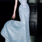 Vintage Glitter Strapless Sweetheart A-Line Ruched Floor Length Prom Dress DP8565