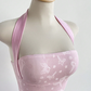 Elegant Pink Halter-Neck Bodycon Butterfly Jacquard Satin Homecoming Dress DP8698
