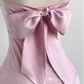 Elegant Pink Halter-Neck Bodycon Butterfly Jacquard Satin Homecoming Dress DP8698