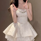Elegant Ivory Lace Sequin Sweetheart Tulle A-Line Homecoming Dress DP8750