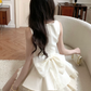 Vinatge Cream Square Neck Layered Lace A-Line Homecoming Dress DP8753