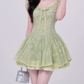Cute Light Green Lace Ruffle A-Line Homecoming Dress DP8766