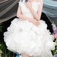 Cute White Strapless 3D Floral Petal A-Line Homecoming Dress DP8796