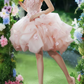 Romantic Pink Strapless 3D Floral Ruffled Tulle A-Line Homecoming Dress DP8797