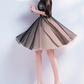 Romantic Lace V-Neck 3/4 Sleeve Short Tulle A-Line Cocktail Party Gown Homecoming Dress DP8800