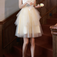 Elegant White Tulle Spaghetti Straps Sequin Sweetheart A-Line Homecoming Dress DP8841