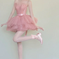 Elegant Pink Strapless Glitter Tulle Tiered A-Line Homecoming Dress DP8843
