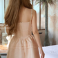 Elegant Pink Lace Trim Corset Spaghetti Strap A‑Line Homecoming Dress DP8846