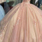 Retro Pink Sweetheart Appliqued 3D Flower A-Line Tulle 18 Birthday Quinceanera Dresses Evening Ball Gowns DP6138