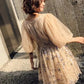 Chic Shiny Champagne Sequin Homecoming Dress V-neck Party Dress Short A-Line Cocktail Dress, DP6620