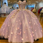 Elegant Applique Beaded Spaghetti Strap Sweet 16 Quinceanera A-Line Tulle Floor-length Prom Dress Birthday Dress Evening Dress Ball Gown DP6504