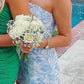 Cute Blue Strapless Sheath Short Party Dress Cocktail Dress Homecoming Dress DP6429