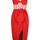 Elegant Red Straps Simple Party Dress, DP2199