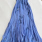 Vintage Embroidery Floral V-neck Spaghetti Strap A-Line Prom Dress Evening Dress DP6325