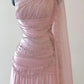 Vintage Glittering Beaded One-shoulder Prom Dress Evening Dress DP6321