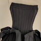 Retro Black A-line Strapless Lace-up Homecoming Dresses Short Satin 16th Birthday Dress DP6042