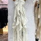 Floral Ruffle Design Halter Dress Elegant A-line Chiffon Evening Party Dress DP6129