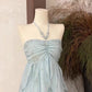 Floral Ruffle Design Halter Dress Elegant A-line Chiffon Evening Party Dress DP6129