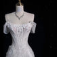 Elegantes, funkelndes, schulterfreies Prinzessinnen-Brautkleid im Meerjungfrauen-Design mit Pailletten, DP6117