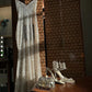 Enchanting Silvery Shiny Sequin Mermaid Halter-neck Long Prom Dress Evening Dress DP6333