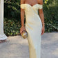 Enchanting Off-the-shoulder Satin Mermaid Floor-length Prom Dress Evening Dress DP6328