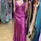 Enchanting V-neck Embroidery Spaghetti Strap Satin Mermaid Prom Dress Evening Dress DP6327