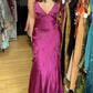 Enchanting V-neck Embroidery Spaghetti Strap Satin Mermaid Prom Dress Evening Dress DP6327