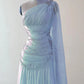Vintage Glittering Beaded One-shoulder Prom Dress Evening Dress DP6321