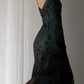 Elegant Teal Spaghetti Straps Beading Vintage Prom Dress, DP2281