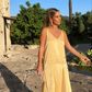 Light Yellow Straps A-Line Long Party Dress Wedding Guest Dress,DP1911