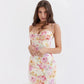 Vintage Floral Sweetheart Prom Dress Sheath Spaghetti Strap Evening Dress Long Formal Dress DP6691