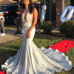 Mermaid Halter Sleeveless Floor-Length Prom Party Gowns,DP0110