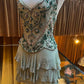 Vintage Green Embroidery Beaded Homecoming Dress A-Line Backless Party Dress Short Cocktail Dress, DP6552