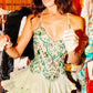 Vintage Green Embroidery Beaded Homecoming Dress A-Line Backless Party Dress Short Cocktail Dress, DP6552