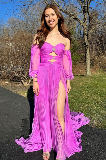 Hunter Green Rhinestones Strapless A-Line Prom Dress with Sleeves,DP043