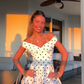 Chic White Black Polka Dot Off The Shoulder Open Back Ruched Bubble Hem A Line Short Homecoming Dress XS015