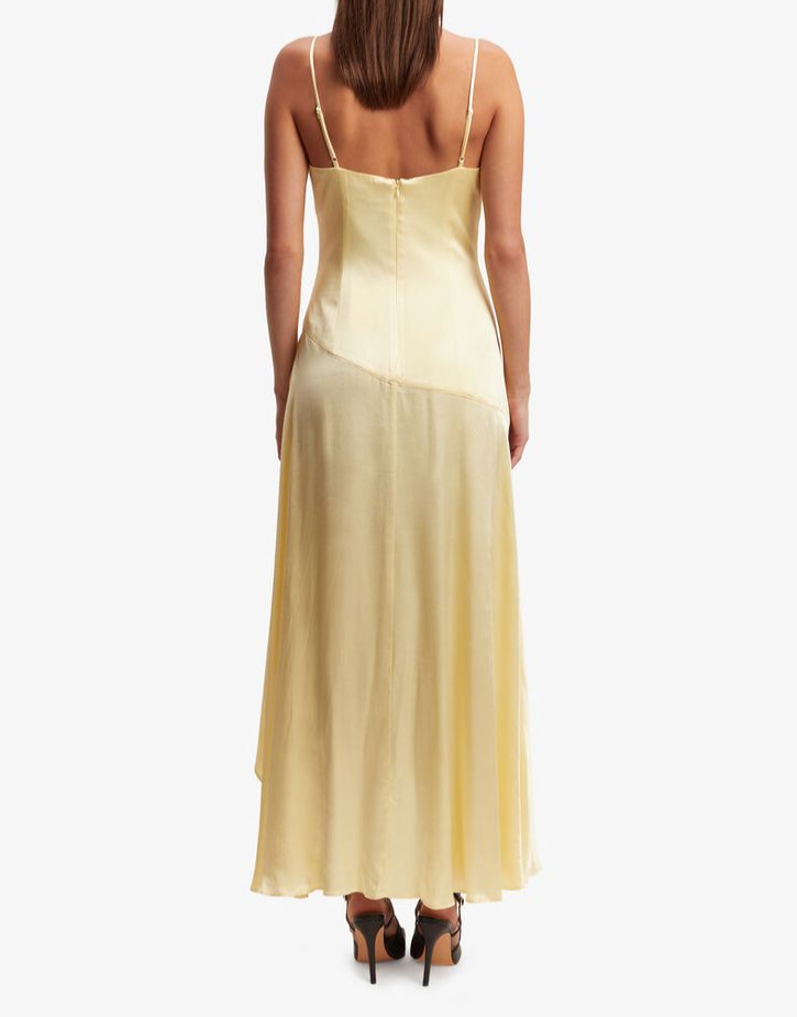 Yellow High-Low Spaghetti Straps Prom Dress Party Dress,DP442