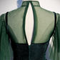 Green Velvet A-Line Long Prom Dress, Green Formal Evening Dress, DP3185
