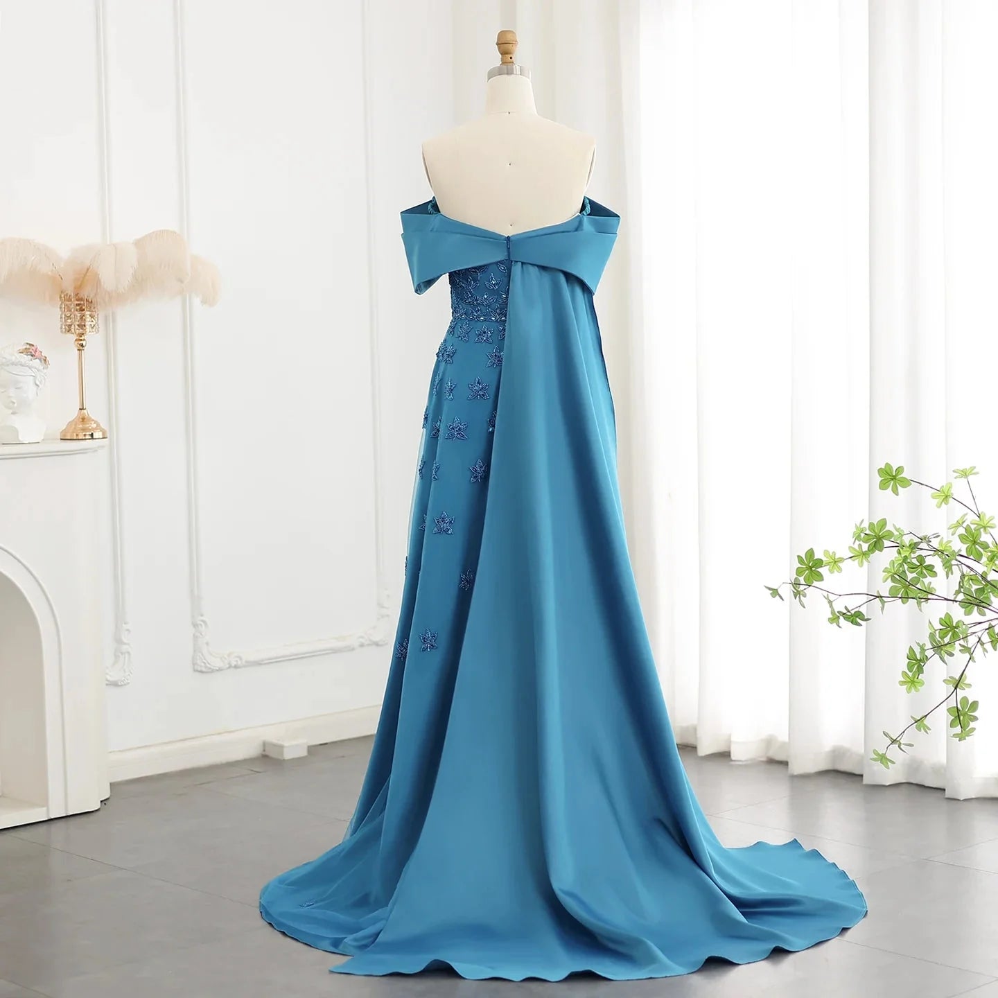 Wunderschönes, funkelndes, schulterfreies A-Linien-Ballkleid mit Paillettenstickerei, langes Abendkleid, DP6541