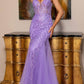 Glamorous Lace Sequined Prom Dress Spaghetti Straps Tulle Evening Gown DP8023