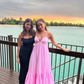 Pink Spaghettti Straps A-Line Party Dress Wedding Guest Dress, DP4135