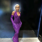 Gorgeous Sequined Mermaid Halter-Neck Formal Prom Dress Long Evening Gown BL18608